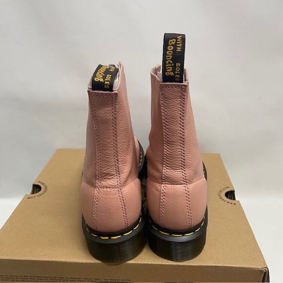Dr Marten Doc Marten 1460 Pascal Boots Peach Beige Sz 10 Womens Virginia - Picture 4 of 5